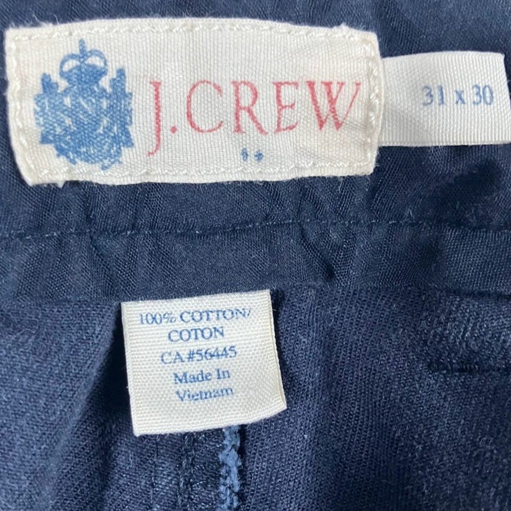 J.Crew Mens 31x30 Navy Blue 100% Cotton Straight‎ Leg Chino Pants - Picture 2 of 10